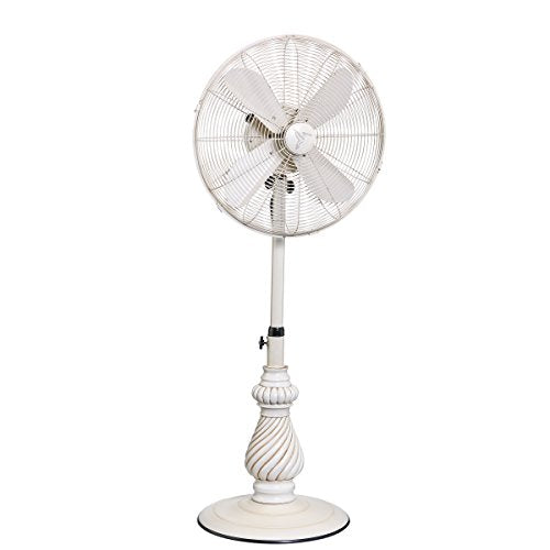 DecoBREEZE Adjustable Height Oscillating Outdoor Pedestal Fan, 18 In, Providence