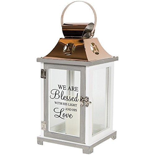 Carson We Are Blessed With His Love Flameless Candles Copper Lantern