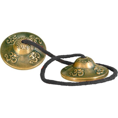 Kheops International New Age Source The Tibetan Tingshas Small Om Embossed Each