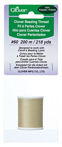 Clover 9913 Beading Thread, 60/218-Yard, Beige