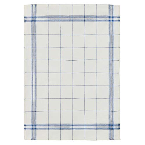 Coucke French 100% Linen Towel, Egr Bleu, 20 by 30 Inches, Linen and Blue