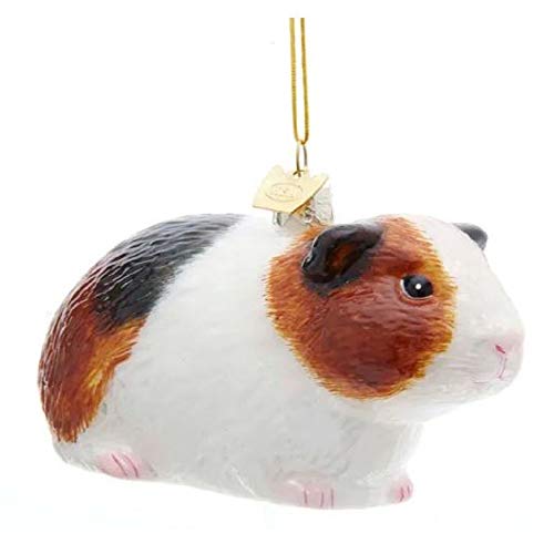 Kurt Adler NB1632 Noble Gems Guinea Pig Hanging Ornament, 4-inch Height, Glass