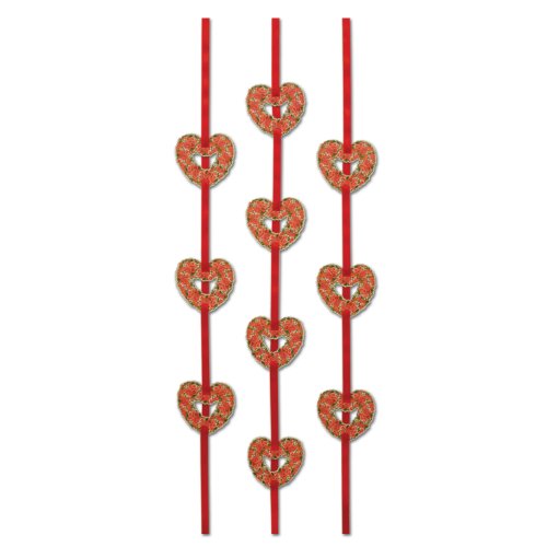 Beistle Heart Ribbon Stringers Christmas Party Supplies