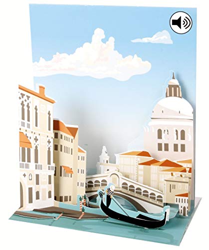 Up With Paper Pop-Up Sight 'N Sound Greeting Card - Venice