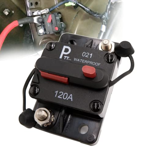 parts PTT / 12V- 48VDC,Surface-Mount & Waterproof Circuit Breakers with Manual Reset for Auto Boat Marine (120A)