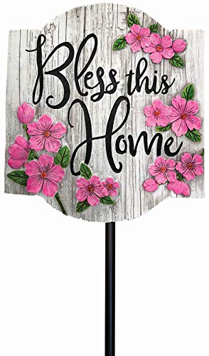 Spoontiques 21230 Bless This Home Garden Stake, Multicolor