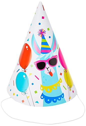 Unique Industries Llama Birthday Party Hats, 8 Ct.