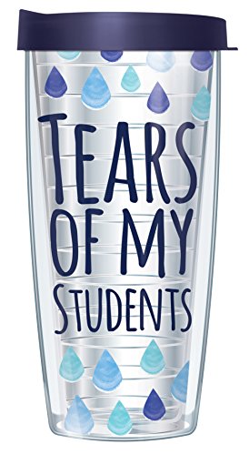 Freeheart Tears of my Students w/ Navy Blue Lid Tumbler Cup 16 Oz | Fantastic Temperature Retention, Thermal Insulated! Dishwasher and Microwave Safe | BPA Free| Great Gift Idea