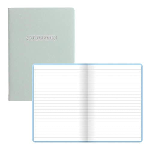 Rediform Letts Pastel A6 Notebook, White Paper, 192 Pages, 5.75 x 4.125 x 0.375 Inches, Duck Egg (B090095)