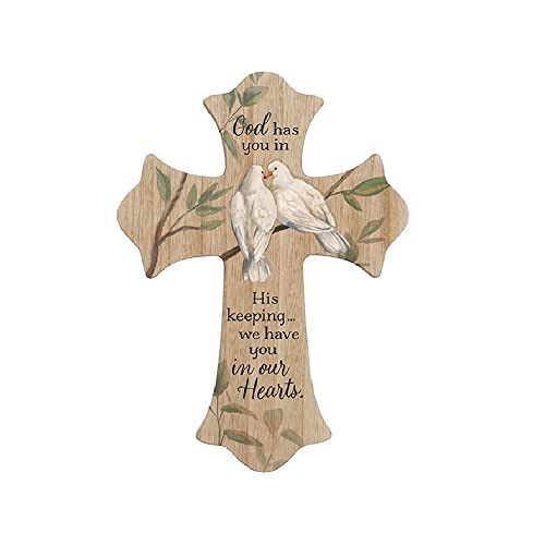Carson 11869 In Our Hearts Wall Cross, 10.5-inch Height, Wood