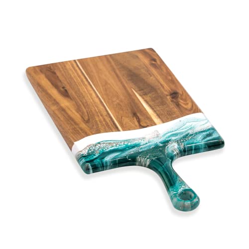 Lynn & Liana Designs Emerald Jewel Acacia Cheese Boards, 20-inch Length, Large