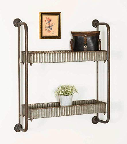 CTW Small Corrugated Shelves-Vintage Industrial Farmhouse Chic