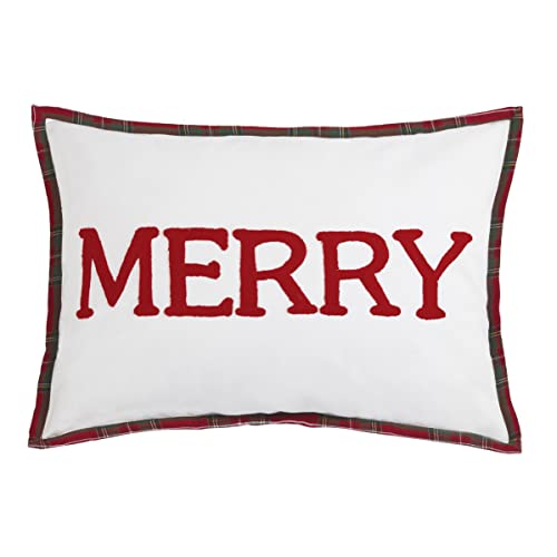 Peking Handicraft 31PK1029C20OB Merry Embroidered Pillow Poly Filled, 20-inch Length, Cotton