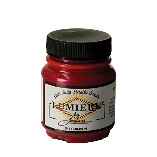 Jacquard Lumiere Metallic and Pearlescent Paint 2.25 Oz, 544 Crimson