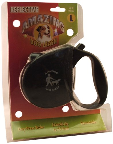 Amazing Pet Products Comfort Grip Retactable Leash for Dogs/Cats Up to 110-Pound, Blue