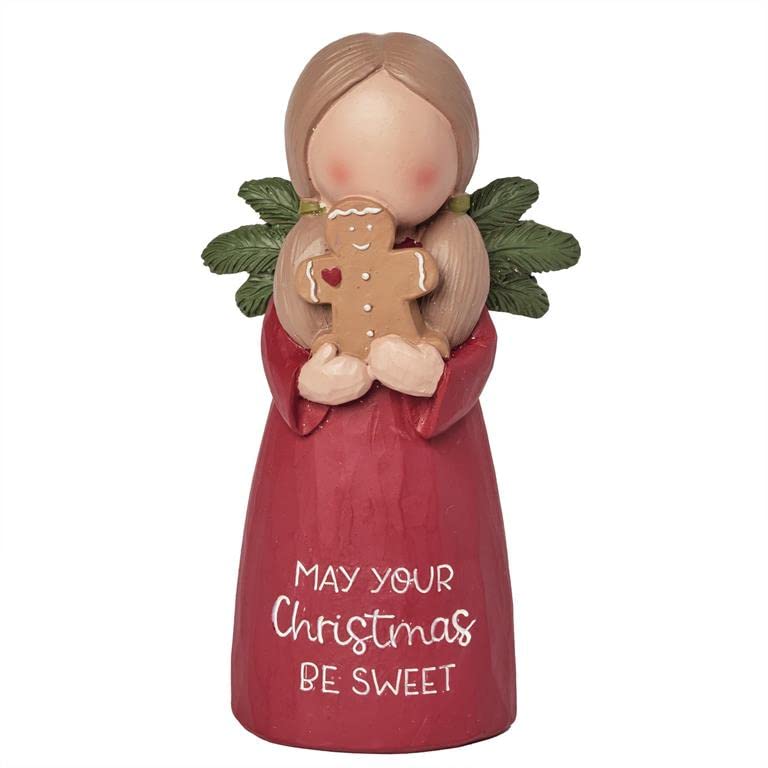 Blossom Bucket May Your Christmas Be Sweet Angel with Holly Wings