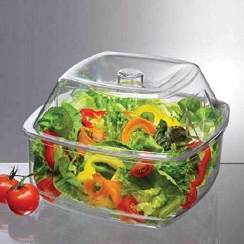 Prodyne Flip-Lid Salad on Ice Bowl, Clear