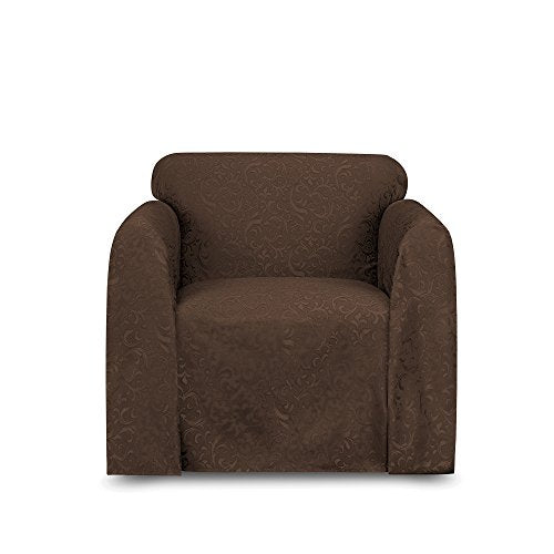 Belle Maison Stylemaster Brianna Jacquard Furniture Throw, Chair, Caf√©