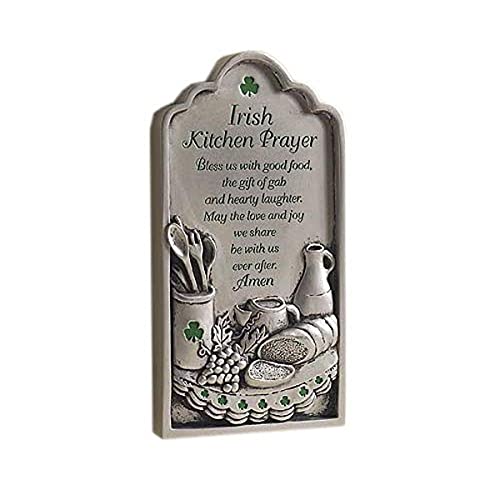 Cathedral Art Abbey Gift 36300 Irish Kitchen Prayer Plaque, 3.75 x 7, Grey