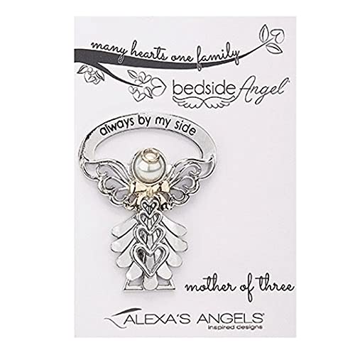 Roman 223602 Many Hearts Mother of Three Bedside Angel, Carded, 2.5-inch Height, Zinc Alloy