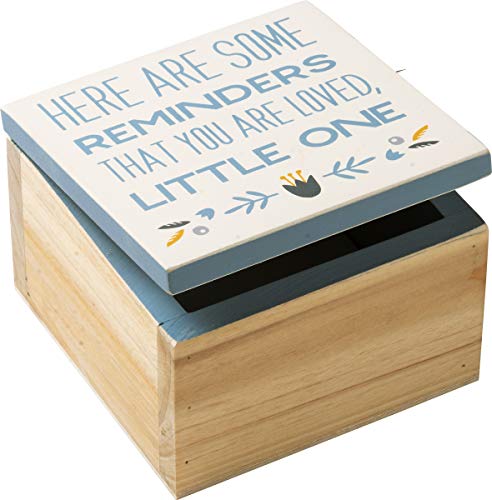 Primitives by Kathy Baby Hinged Box, Blue - You are Loved Little One