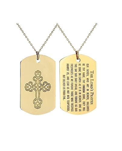 Roman Lord's Necklace, 18-inch Length, Stainless Steel, Gold, Fashion, Jewelry, Gift, Religious Items