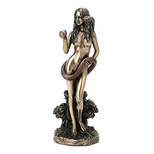 Unicorn Studio Veronese Design 9 5/8" Tall Eve in The Garden of Eden Cold Cast Bronzed Resin Artistic Body Sculpture Religious Collectibles