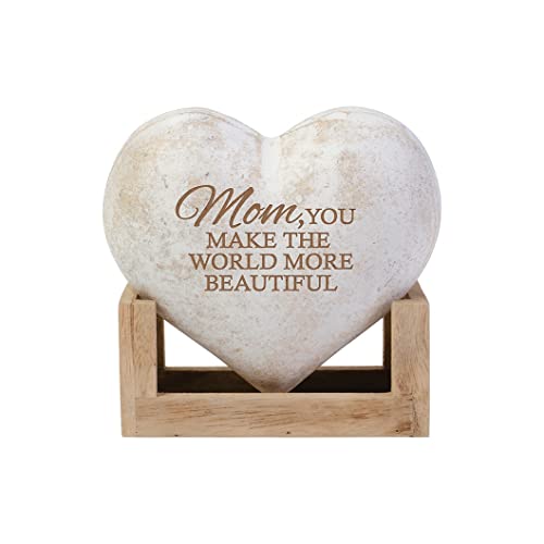 Carson Home 3D Heart Figurine, 5-inch Height (Mom)