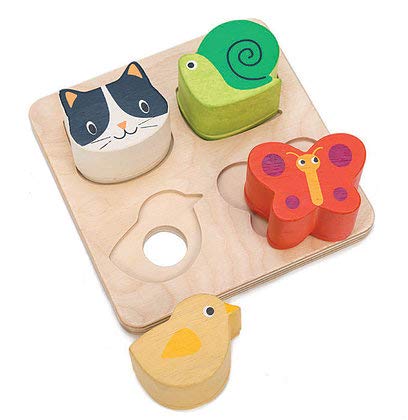 Tender Leaf Toys - Sensory Trays - Baby Blocks, Shape Sorter, STEM Learning Shape Identification Sorting Game Toy for Kids 18 Month + (Touch Sensory Trays)