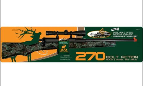 Parris Manufacturing Co Solid Wood, Steel & Plastic Camoflauge Bolt Action Rifle with Scope and a Magazine That Holds 3 Imitation Bullets 28‚Ä≥ Long