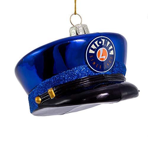 Kurt Adler 3.5-inch Lionel Glass Conductor Hat Hanging Ornament