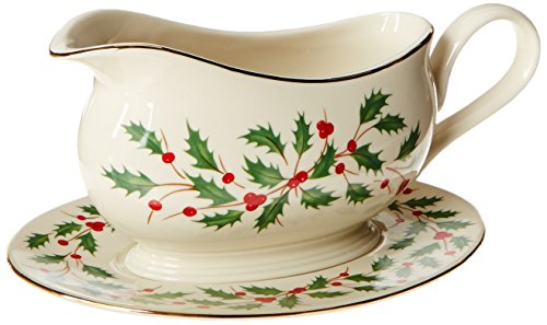 Lenox 843318 Holiday Gravy Boat and Stand