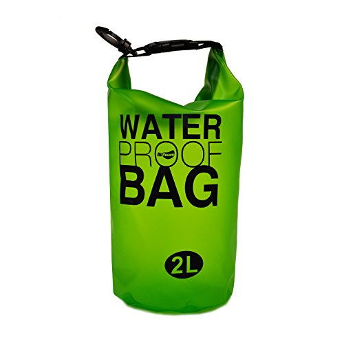 Calla NuPouch Waterproof Dry Bag for Camping, Beach, Kayaking, Boating & Outdoor Activities, 2L, Satin Green
