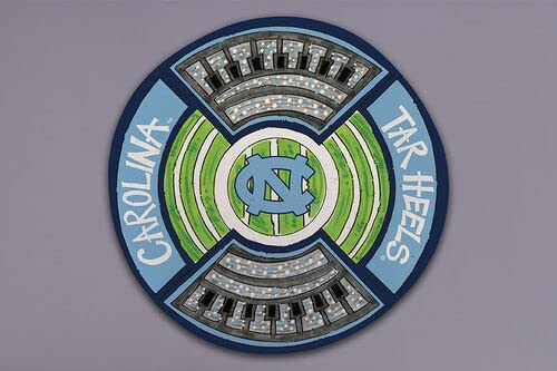 Magnolia Lane University of North Carolina Tar Heels Football Stadium Heavyweight Melamine Round Platter, 13.5-inch Diameter, Kitchen Accessories