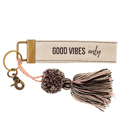 Karma Canvas Tassel Key Chain Good Vibes