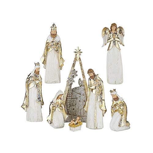 RAZ Imports 2021 Oh Holy Night 11.5" Nativity Figurine, Set of 8