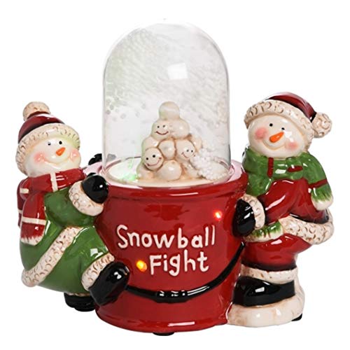 Transpac Y3828 Dolomite Light Up Music Snow Ball