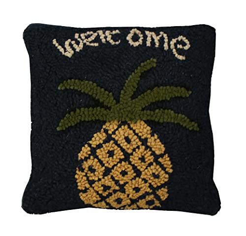 Home Collection by Raghu Black Pineapple Welcome Pillow Cover, One Size