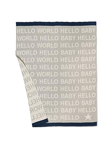 Abbott Collection  91-SNUGGLE-07 Hello Baby Sm Throw-Gry-32x40 L, 32x40 inches L