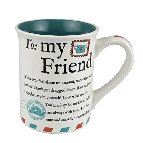 Enesco Our Name is Mud To My Friend Mug, 4.53 Inch, Multicolor, 16 oz
