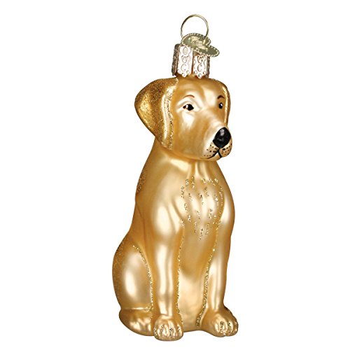 Old World Christmas Ornaments: Dog Collection Glass Blown Ornaments for Christmas Tree,Yellow Labrador