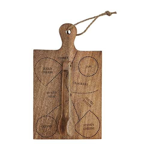Mud Pie Square Mini Charcuterie Board, Set, Brown