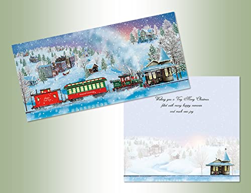 LPG Greetings Long Glitter Embellished Boxed Christmas Cards