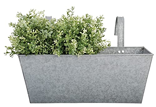 Esschert Design Old Zinc Rectangular Balcony Flower Planter