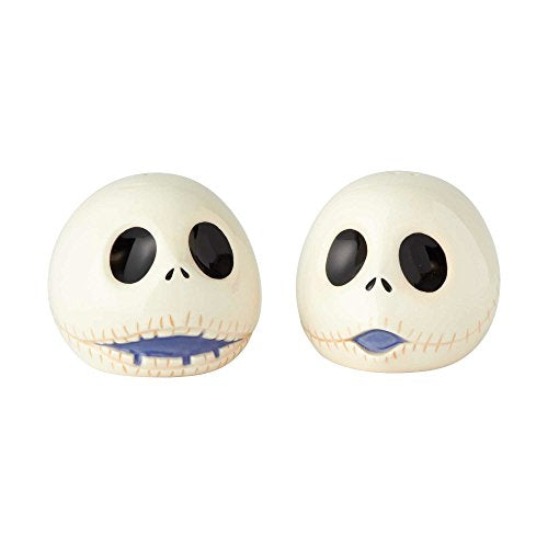 Enesco Disney Nightmare Before Christmas Jack Ceramic Salt and Pepper Shakers, 2.5", Multicolor