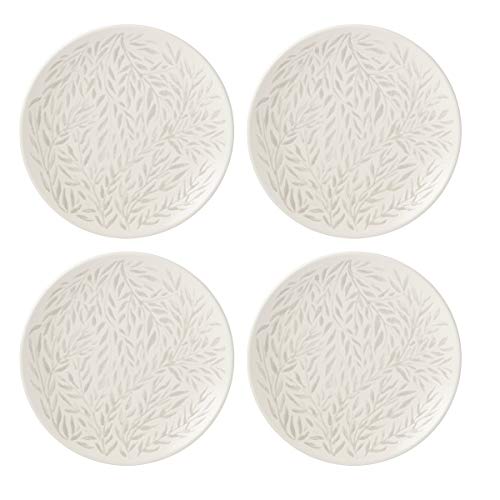 Lenox Textured Neutrals Vines 4Pc Accent Plates, 4.25 LB, Blue