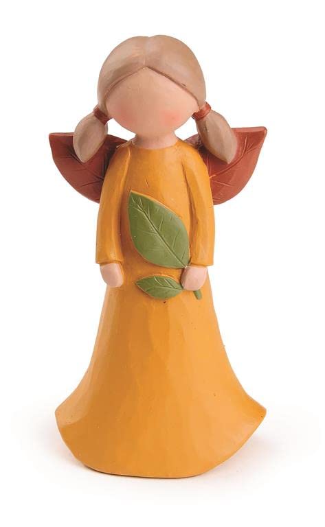 Blossom Bucket 226-13541 Harvest Angel with Gold Dress Figurine, 4.25-inch Height