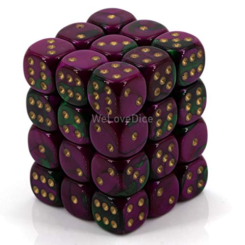 Chessex 26834 Gemini 12mm d6 Dice Block, Multicolor