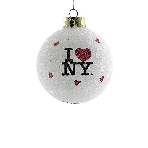 I Love New York Kurt Adler Glass "I Love NY" Ball Ornament