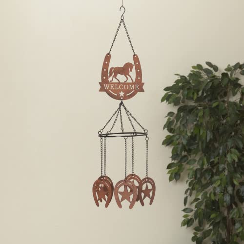 Gerson International Horse Design Wind Chime, 20.9 Inch Height, Metal